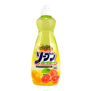Kaneyo Жидкость для мытья посуды, овощей и фруктов, с ароматом грейпфрута, 600 мл
