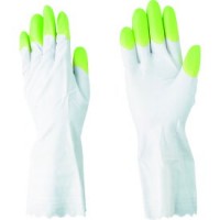 ST Family Виниловые перчатки (тонкие, без внутреннего покрытия, с уплотнением на кончиках пальцев), размер M (зеленые)