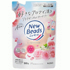Kao New Beads Жидкое средство для стирки с кондиционером, роза и магнолия,560 г Kao New Beads Жидкое средство для стирки с кондиционером, роза и магнолия,560 г