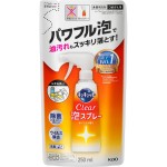 KAO CuCute Clear Bubble Spray Оrange Спрей-пенка для мытья посуды с ароматом апельсина, мягкая упаковка 250 мл