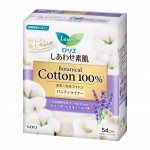 KAO Laurier Botanical Cotton Ежедневные гигиенические прокладки из натурального хлопка, аромат лаванды и ромашки, 54 шт