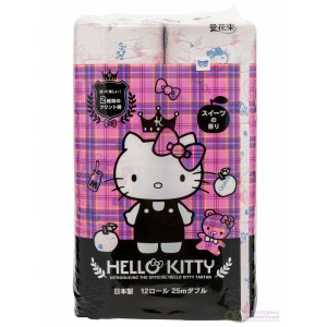 Marutomi Hello Kitty Regular Туалетная бумага 2х слойная, 25 м, 12 рулонов