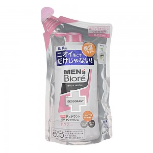 KAO Men's Biore Пенящееся мужское жидкое мыло для тела с дезодорирующим эффектомс, цветочный аромат, наполнитель, 380 мл
