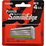 Feather F-System Запасные кассеты с тройным лезвием "Samurai Edge", 4шт