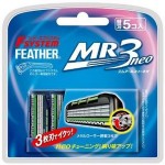 Feather F-System Запасные кассеты с тройным лезвием  "MR3 Neo", 5шт