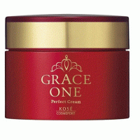 KOSE Grace One Perfect Cream Омолаживающий и питательный крем для ухода за зрелой кожей лица с нежным ароматом розы, 100г
