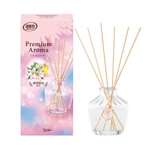 ST Premium Aroma Освежитель воздуха аромат лилии и жасмина, флакон + палочки + наполнитель 65 мл