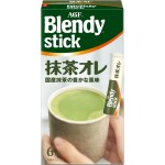 AGF Blendy stick Зеленый чай МАТЧА с молоком и сахаром, (6 стиков * 10г)