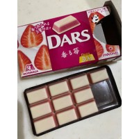 Morinaga Dars Шоколад белый, ароматная клубника, 46,8 гр