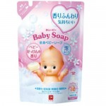 Cow QP Baby Soap Детская пенка "2 в 1" для волос и тела с первыхх дней жизни с ароматом мыла (Без слез), наполнитель 350 мл