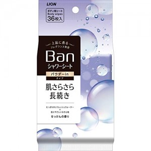 Lion Ban Premium Refresh Shower Sheets Дезодорант для всего тела в форме салфеток с пудрой, цветочное мыло, 30 шт