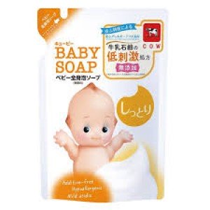Cow QP Baby Soap Увлажняющая детская пенка "2 в 1" для волос и тела с первых х дней жизни (Без слез), наполнитель 350 мл Cow QP Baby Soap Увлажняющая детская пенка "2 в 1" для волос и тела с первых х дней жизни (Без слез), наполнитель 350 мл