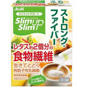 Asahi Slim Up Slim Strong Fiber Диетическая клетчатка и молочнокислые бактерии, курс 30 дней