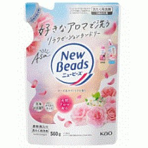 Kao New Beads Жидкое средство для стирки с кондиционером, роза и магнолия,560 г Kao New Beads Жидкое средство для стирки с кондиционером, роза и магнолия,560 г
