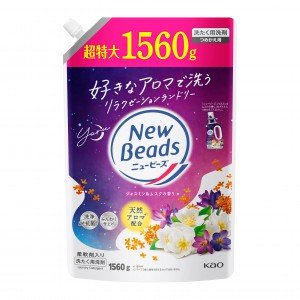 Kao New Beads Жидкое средство для стирки с кондиционером, жасмин и мускус, 1560 г Kao New Beads Жидкое средство для стирки с кондиционером, жасмин и мускус, 1560 г