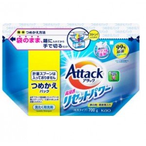KAO Attack Multi-Action Универсальный концентрированный стиральный порошок с активным кислородным пятновыводителем и кондиционером, 700 гр