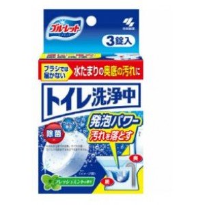 Kobayashi Bluelet Bowl Cleaning Tablets Таблетки для очищения сливного отверстия унитаза, 3шт