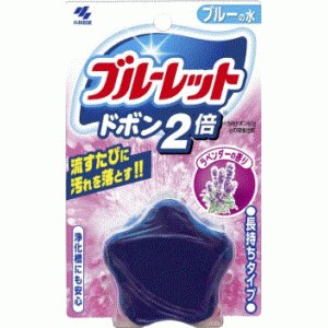 Kobayashi Bluelet Dobon W Lavender очищающая и дезодорирующая таблетка для бачка унитаза (с ароматом лаванды), 120 гр