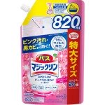 KAO "Magiсclean" Чистящий спрей-пенка для ванной комнаты предотвращающий образование розовой и чёрной плесени, с антибактериальным эффектом, аромат розы, 820мл