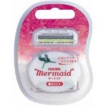 FEATHER - Mermaid Rose Pink - сменные кассеты с тройным лезвием (Русалочка) 3 шт
