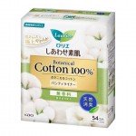 KAO Laurier Botanical Cotton Ежедневные гигиенические прокладки из натурального хлопка, без аромата, 54 шт