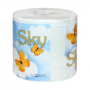Туалетная бумага Sky с ароматом ментола, без содержания флуоресцентных осветлителей, трехслойная (1 шт.)