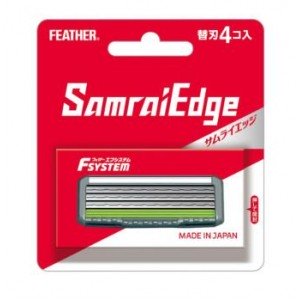 Feather F-System Samurai Edge Запасные кассеты с тройным лезвием, 4шт