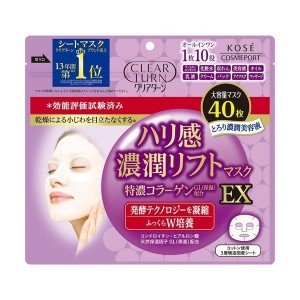 KOSE COSMEPORT "Clear Turn" Маска для лица с лифтинг-эффектом, 40 шт 