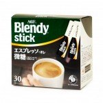 AGF Blendy Stick Кофейный напиток ЭСПРЕССО с молоком и пониженным содержанием сахара, 6,7г х 30шт