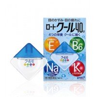 Rohto 40 COOL Японские витаминные капли для глаз, индекс свежести 5, 12 мл