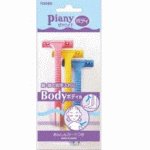 FEATHER "Piany T" Бритвенный станок для тела с одним лезвием с защитой от порезов 3шт.