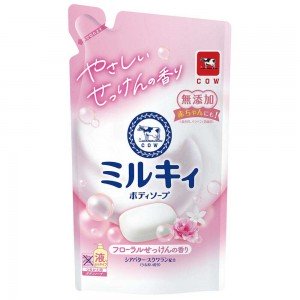 Cow Milky Body Soap Молочное жидкое мыло для тела, цветочный аромат, наполнитель 360мл