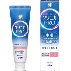 Lion Clinica Pro Whitening Зубная паста гелевая для комплексного ухода ранней профилактики кариеса и придания белизны, мята и малина, 95 гр