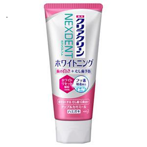 KAO Clear Clean Nexdent Зубная паста отбеливающая с микрогранулами, вкус яблоки и ромашки, 120 г